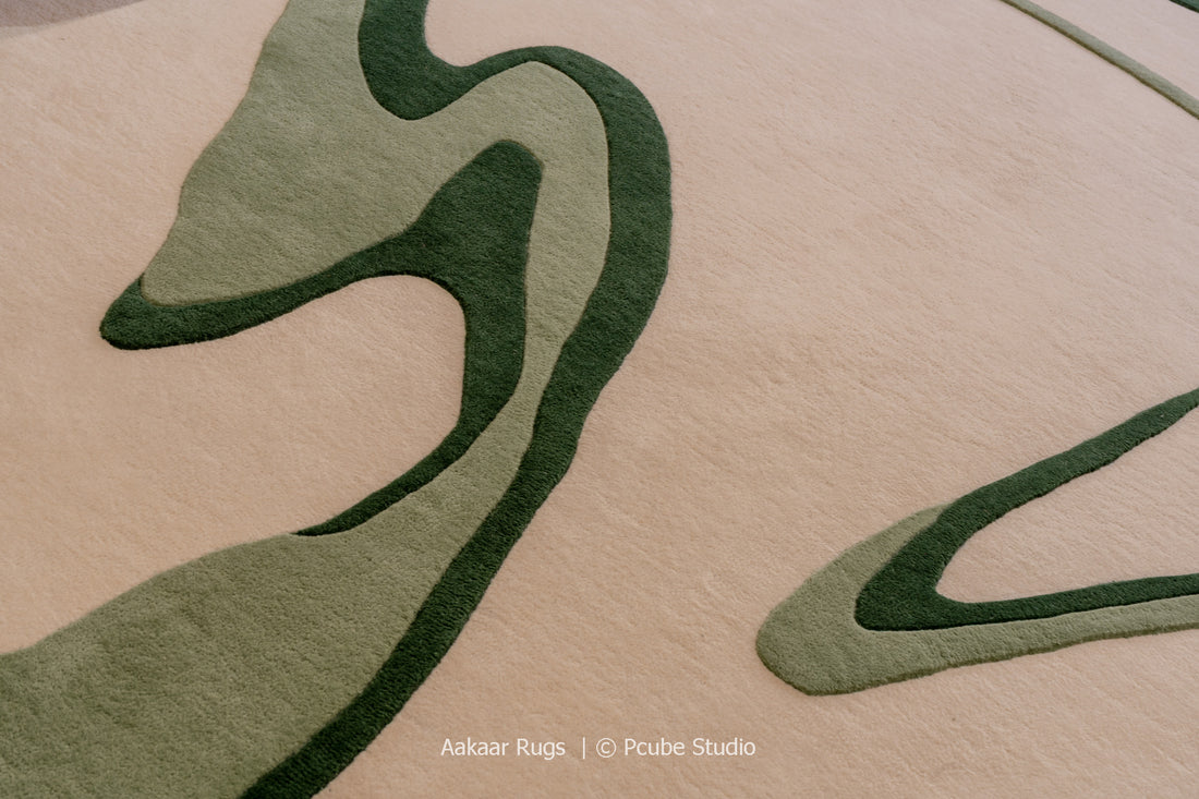 Verdant Flow – Luxury Hand-Tufted Rug